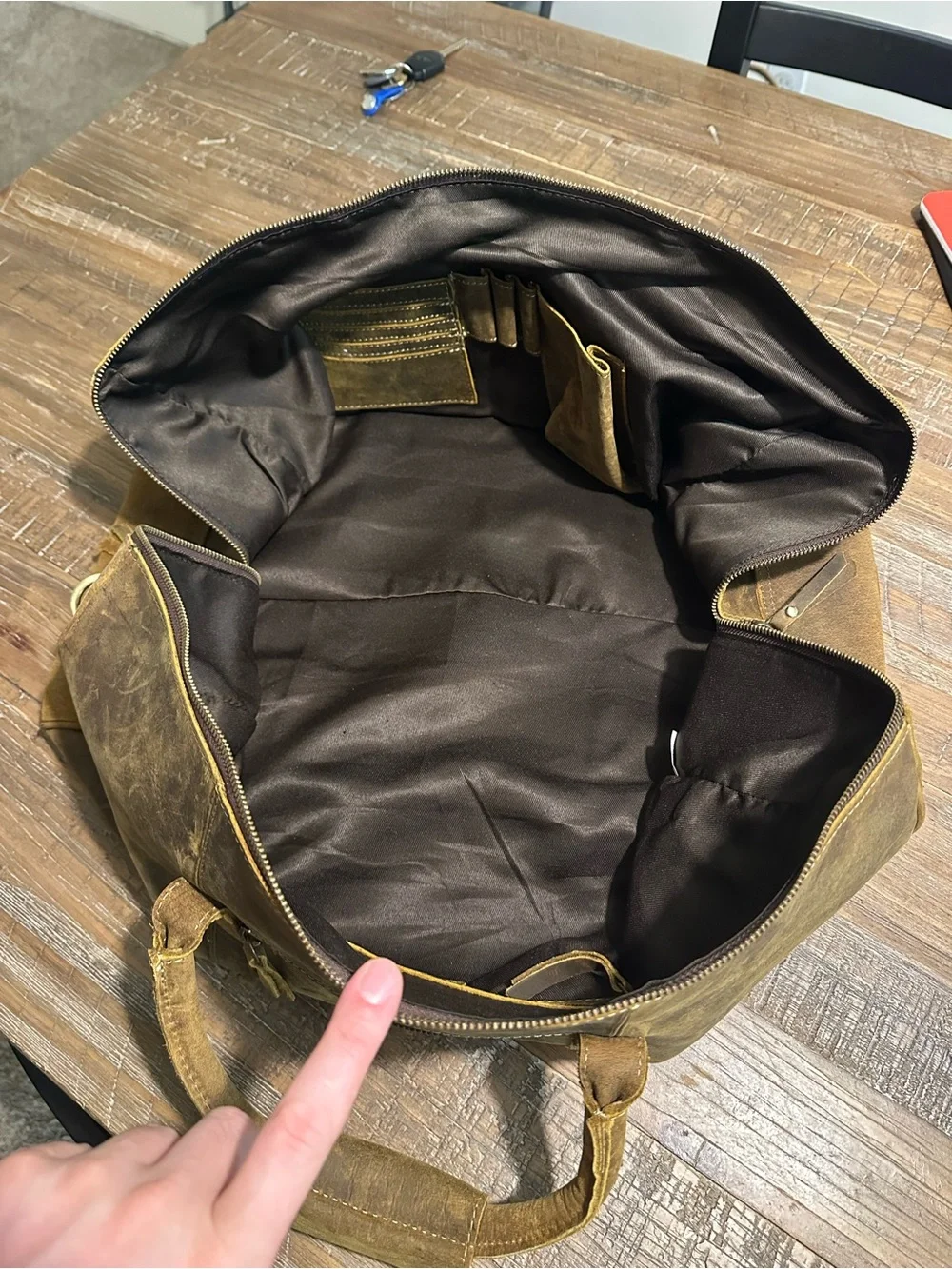 Leather (Buffalo) Duffel Bag - Mens
